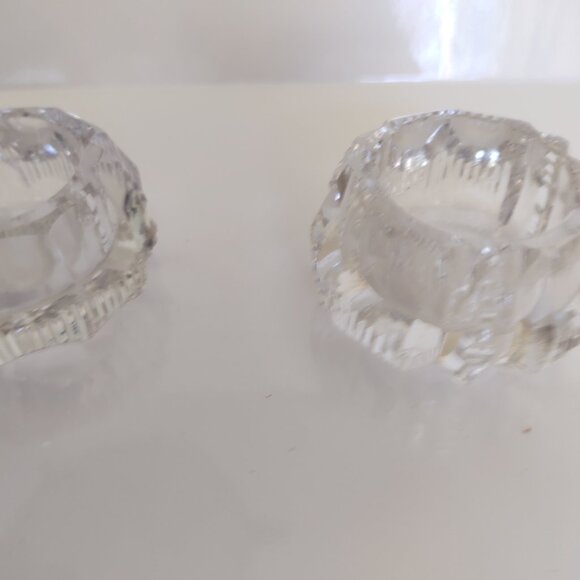 Dansk Clear Glass Crystal Candle Holder Tea Light or Regular Candle - Picture 4 of 6